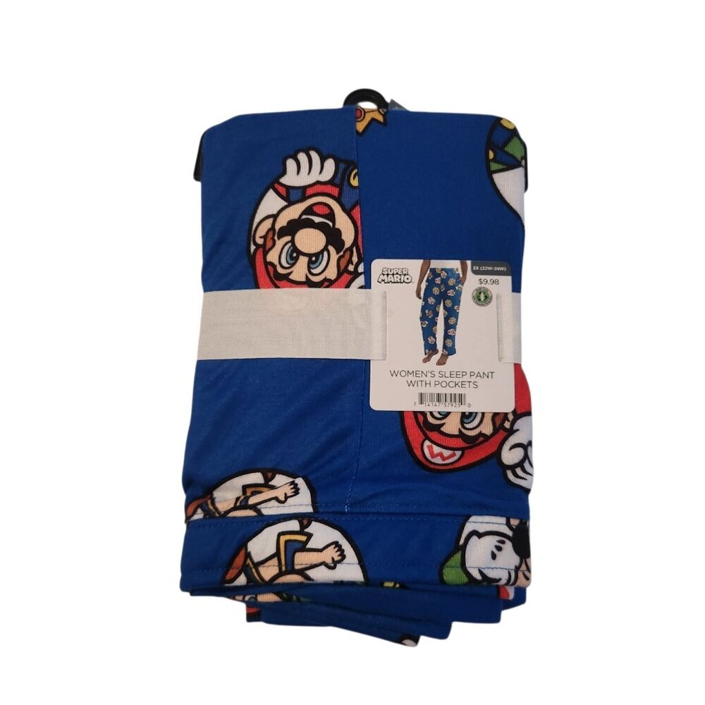Nintendo Super Mario‎ Sleep Pants Lounge Pants Pockets Womens Size 3X NEW NWT